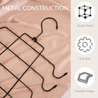 ZEDODIER 3 Pack Tank Top Hanger Space Saving, Bra Hangers for Closet Organizer, Hanging Bra Organizer Tank Tops Holder with 24 Hooks, Metal Closet Organizers and Storage Small Space Solutions, Black