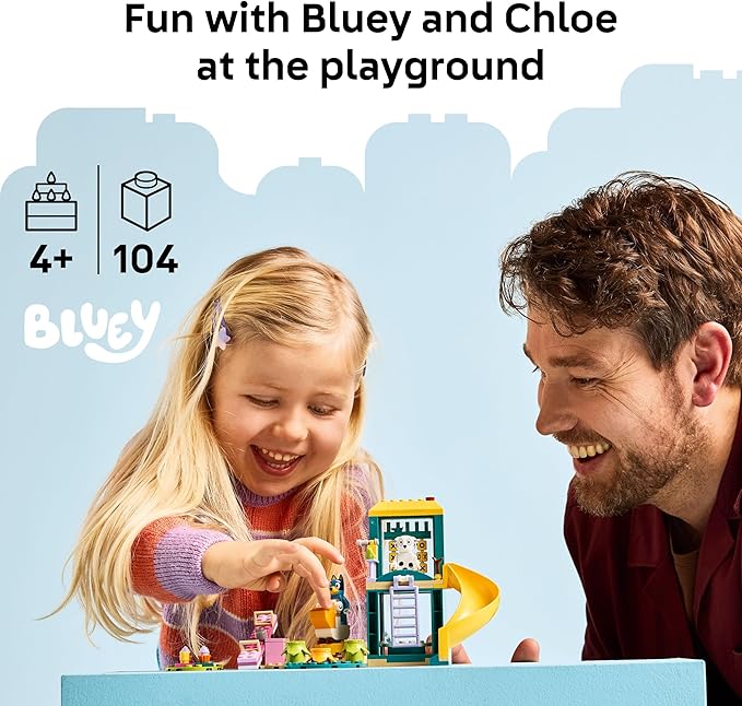 LEGO Bluey Playground Fun with Bluey and Chloe Sensory Building Blocks - Preschool Pretend Play & Learning Toys for Kids - 4 Year Old Girl & Boy Birthday Gifts - 11201