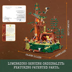 Western Sequoia Bandit Outpost Lighting Building-Bricks Set - Wild West Outlaw Hideout 1183 Pcs Collection Role Play Set for West Lovers