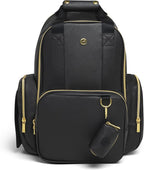 Huggies Signature Hug Pack Diaper Backpack, Black Leather, O/S