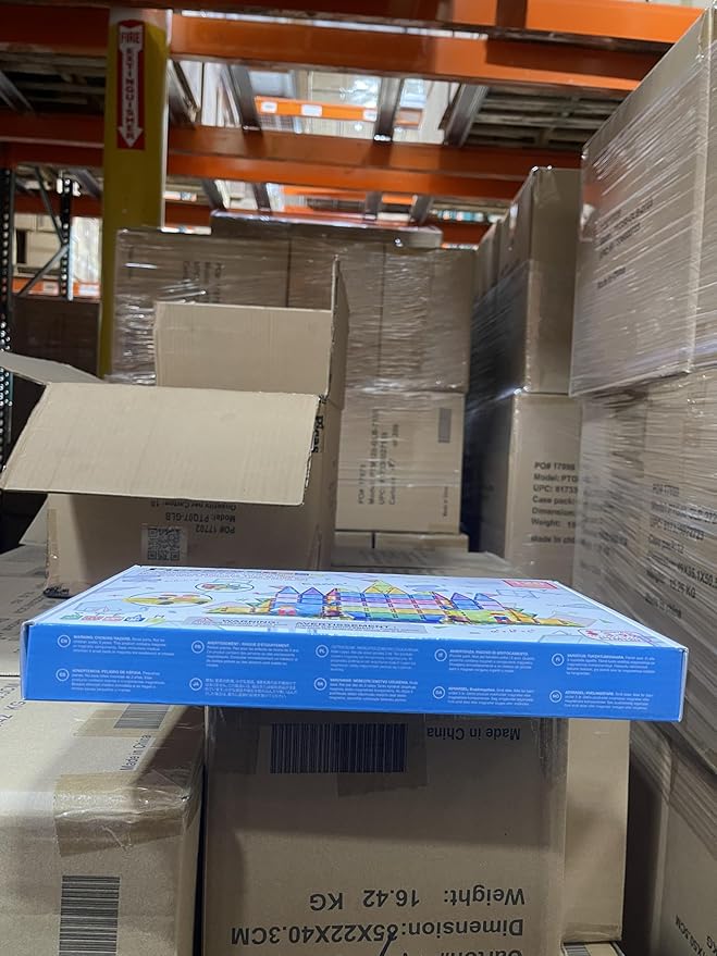 PicassoTiles 120pcs Mini Size Magnetic Tiles Magnet Toys Diamond Series Sensory Construction Building Blocks Set STEM Learning Travel Size Educational Toy for Kids Boys Girls Toddlers Age 3+ PTM120