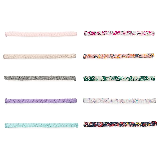 Parker Baby Toddler Girl Braided Headbands, Assorted 10 Pack of Hair Accessories for Girls - "Wildflower Set"