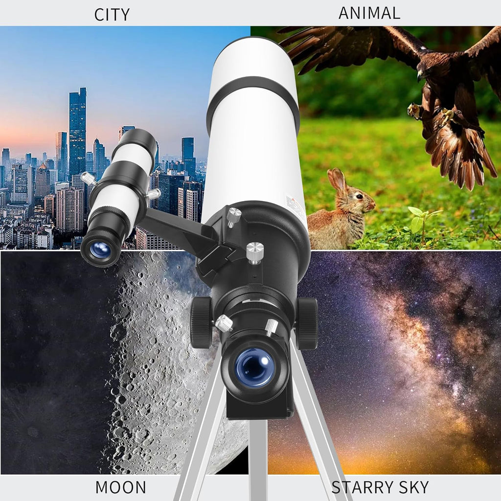 Telescope,Telescope for Adults High Powered - 80mm Aperture 600mm Professional Portable Telescopes for Astronomy Beginners,Fully Mult-Coated Refractor Telescopes with Tripod,Phone Adapter and Bag