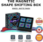 Shashibo Shape Shifting Box - Award-Winning, Patented Fidget Cube w/ 36 Rare Earth Magnets - Transforms Into Over 70 Shapes, Gift Box, Download Fun in Motion Toys Mobile App (Wings, 4 Pack)