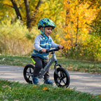 Strider 12” Sport Bike - No Pedal Balance Bicycle for Kids 1 to 4 Years - Includes Safety Pad, Padded Seat, Mini Grips & Flat-Free Tires - Tool-Free Assembly & Adjustments