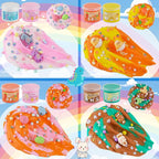 LAWOHO Butter Slime Kit Easter Basket Stuffers - 6 Prefilled Easter Eggs with Butter Slime & Cute Slimes Add-ins, Soft & Non Stick Fluffy Slimes for Birthday Party Favors for Girls & Boys Egg Fillers