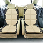 Car Seat Protector for Child Car Seat, 2 Pack Baby Car Seat Covers with Mesh Pockets & Non-Slip Backing 600D Durable Seat Protector Under Baby Car Seat for Car Back Seat (Beige, Large)