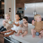 mushie Trainer Sippy Cup | Made in Denmark | Leak Resistant Twist-Off Lid & Handles | 6 Months + (Cloud)