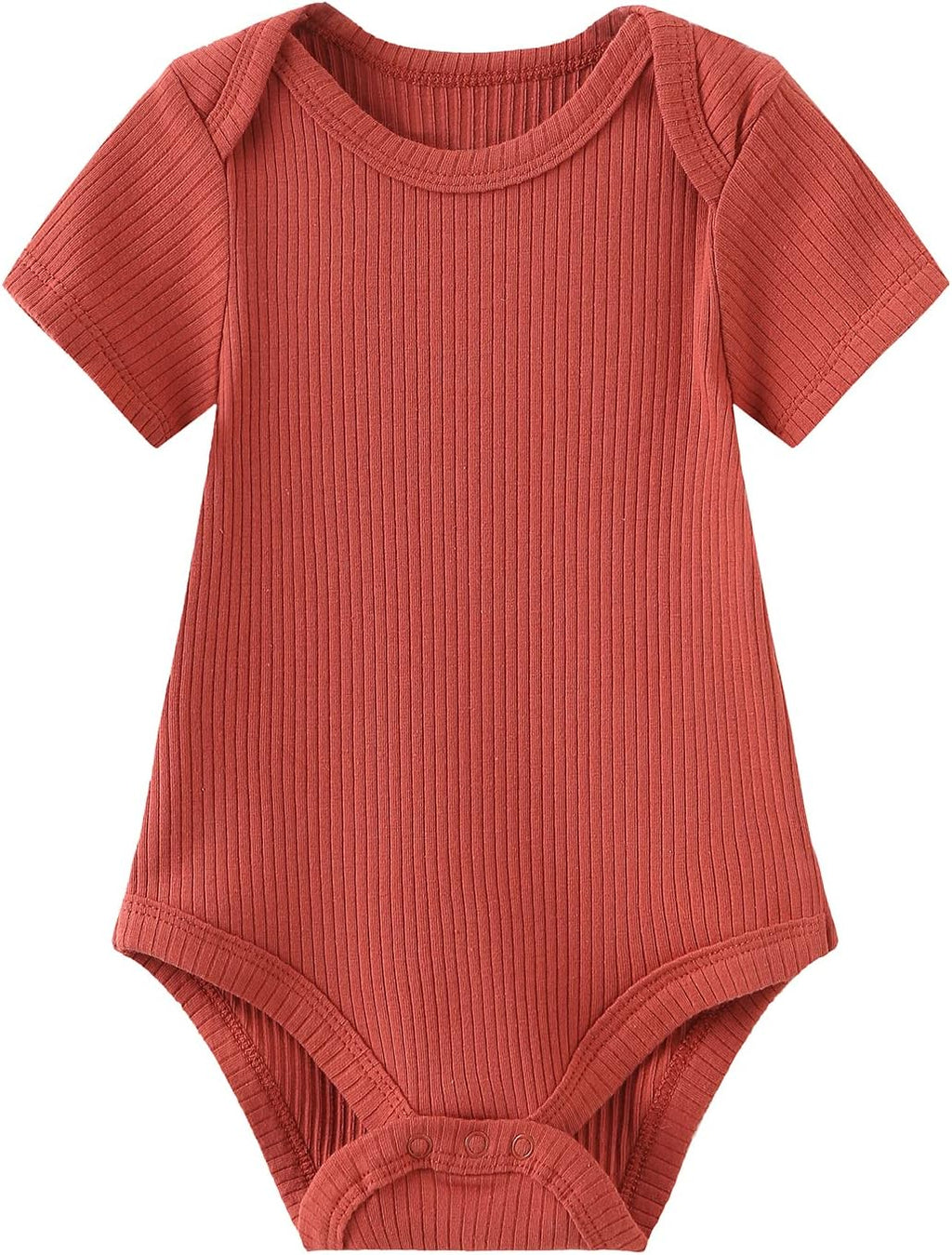 Newborn Baby Short Sleeve Bodysuit Cotton One-Piece Baby Clothes 5-Pack, 0-12 Months