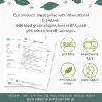 Snack Containers, Silicone Snack Cups for 6-12 Months Toddlers - Pack of 2 Food Grade Silicone Snack Cups with Grip Handle for Baby Led Weaning, Unbreakable (Natural/Cambridge Blue)