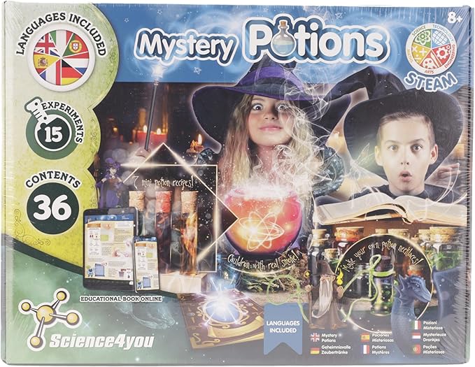 Science4you Magic Potions - Potion Making Kit for Children, Create & Mix your own Magic Potions - Magic Cauldron Toy for Kids Age 7 8 9 10 11 12+ Magic Toy & Crafts Set, Original Gift for Boys & Girls