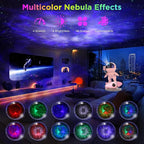 Astronaut Galaxy Projector for Bedroom, Star Projector Galaxy Light with App & Remote Control, White Noises, Bluetooth Speaker, Rocket Night Light for Kids, Ceiling, Gifts, Room Decor