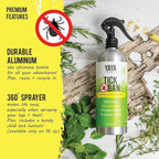 YAYA ORGANICS Tick Ban | Extra Strength Tick Repellent Made with Essential Oils and All Natural, DEET Free Ingredients | Proven Effective, Safe for Adults, Kids and Dogs | Mixed Pack (4oz/16oz)