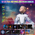 Galaxy Projector, 13 in 1 HD Planetarium Star Projector for Bedroom, 360 Rotating Star Light with Adjustable Knob and Timer for Kids, Ceiling, Gifts, Room Decoration
