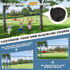 Slsy 60FT Ninja Warrior Obstacle Course with 10 Obstacles, Ninja Slackline Kit for Kids, Durable Playset Equipment for Boys & Girls with Monkey Bar, Swing, Climbing Ladder & Net