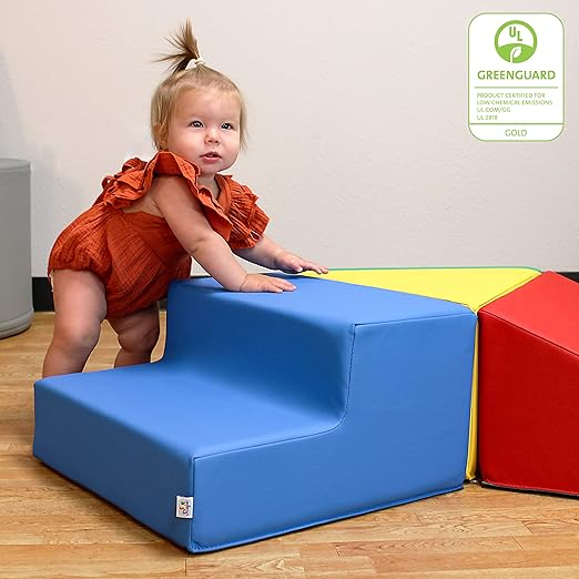 FDP SoftScape Toddler Playtime Junction 360 Climber, Indoor Active Play Structure for Toddlers and Kids; Safe Soft Foam for Crawling, Climbing and Sliding (4-Piece) - Assorted, 13799-AS