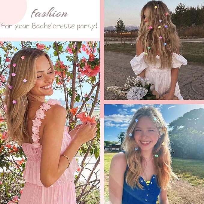 Mini Star Hair Clips, Baby Hair Clips Mini Claw Clips Cute Jaw Clips Hair Pins Hair Barrettes Toddler Hair Accessories for Women Girls Kids Teens 100Pcs Colorful