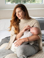 We are Amma | The Cocoon™ - Newborn Essentials Must Haves: Nursing Cover for Breast Feeding Essentials | Nursing Sweater Used as Breastfeeding Cover (Natural, Plus Size)