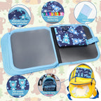 Erasable Doodle Set for Kids - Reusable Magic Drawing Book with 12 Watercolor Pens 14 Page Drawing, Road Trip Car Game Writing Painting Set for Boys and Girls (Bear)