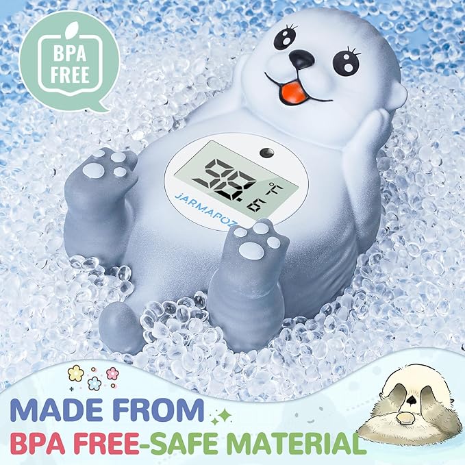 Baby Bath Thermometer - Water Thermometer for Baby Safety - Quick Read Floating Bathtub Toy in Fahrenheit & Celsius - Ideal for Infant, Newborn & Toddler Bath Time