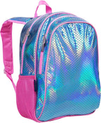 Wildkin 15-inch Kids Backpack – Durable, Padded, Adjustable for School & Travel - Mermaid Scales