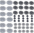 54PCS Technic-Parts 8,16,24,and 40 Tooth Gears（Random Colour.）