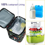 Breastmilk Cooler Bag with Ice Pack Fits 4 Baby Bottles Up to 9 Ounce Insulated Baby Bottle Bag Breast Milk Cooler on The Go with Strap Baby Bottle Cooler Bag for Nursing Mom Daycare or Travel