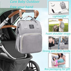 Diaper Bag with Changing Station,Baby Diaper Bag Backpack,7 in 1 Travel Diaper Bag,Baby Bag Mommy Bag With USB Charging Port (Grey)