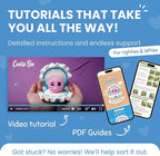 Cookie Box Crochet Kit for Beginners - Learn to Craft Amigurumi Stuffed Animals - Knitting Gift for Kids and Adults - Beginner-Friendly Yarn - Stitch-by-Stitch Video Tutorial - Oyster Pearl