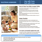 Baby Lounger, Foldable Infant Nest with Soft Memory Foam Mat, Cover with Adorable Pattern, Converts to Backpack for Easy Travel, 0-12 Months, Rocket