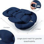 Infant Car Seat Insert for Newborn Girls Boys, Summer Mesh Baby Carseat Head Support with Strap Pads, Soft Reversible Baby Car Seat Insert Cushion Pad for Car Seat, Stroller, Bouncer, Swing, Blue