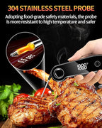 2026 Upgrade Meat Thermometer Digital for Cooking, 0.5s Instant Read Food Thermometer, ±0.5 ℉ Accuracy Kitchen Thermometer, Large LED Display, IP67 Waterproof for Grill, BBQ, Oven, Brewing, Baking