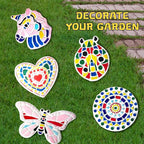 EggSun 8Pcs Stepping Stones Painting Craft Kit for Kids 4 8 6, DIY Garden Stones Outdoor Paint Your Own Ceramic Unicorn Arts and Crafts for Boys Girls Ages 4 7 9 10 12 Birthday Gifts
