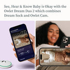 Owlet Dream Duo (Gen 2) Smart Baby Monitor Bundle – HD Video Camera + Wearable Sock Tracks Baby’s Oxygen, Heart Rate & Sleep