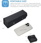 VOFOON Travel Pill Organizer 4 Times a Day, Weekly Pill Box 4X a Day Medicine Organizer Pill Case for Vitamins Medicine Fish Oils Supplements