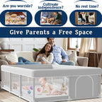 Baby Playpen 74x50 Inch, Playpen for Babies and Toddlers, Play Pen Indoor & Outdoor Active Center, Sturdy Safety Playard with Anti Slip Suction Cups, Skin-Friendly Fabric, Large Space Baby Fence