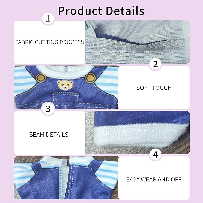 Doll Clothes for 17cm Dolls - Adorable 17cm/15cm Clothes Compatible with Accessories, 12 Pieces Fashion Dolls Outfits for Collecting, Keychains Pendants, Birthday Gift