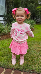 Wee Ones Girls' Plain Wrap Classic Grosgrain Hair Bows on a WeeStay No-Slip Hair Clip, Handmade, Mini, Hot Pink