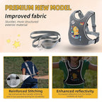 2025 New Safety Harness for Autism and Special Needs Child (3-6 yrs), Anti-Elopement Vest Harness with Light Reflector and Grab Handle for Active, Autistic ADHD Kids,Adjustable Tether Leash with Pouch