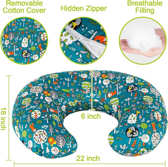 Nursing Pillow, Breastfeeding Pillow with Removable Cotton Cover, Baby Feeding Pillow for Mom Easier Breast Feeding and Bottle Feeding, Breastfeeding Support Cushion for Newborn (Matto)