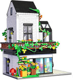 Garden Villa House Building Set, Flower House Building Set, Greenhouse Modular Building Block Kit Home Decor Gift for Adults