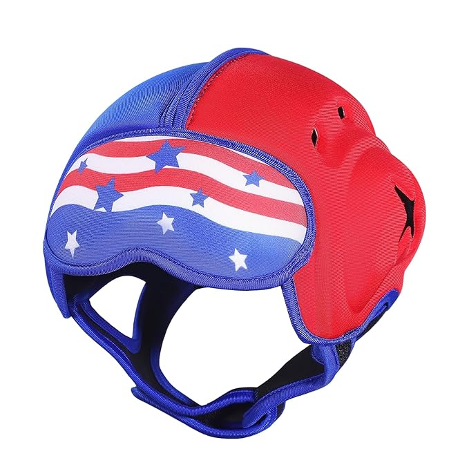 Baby Head Protector Baby Helmet for Crawling and Walking - No Bumps and Soft Safety Peak - Ultra Light and Adjustable Head Protector Suitable for Babies 6-24 Months-American Flag