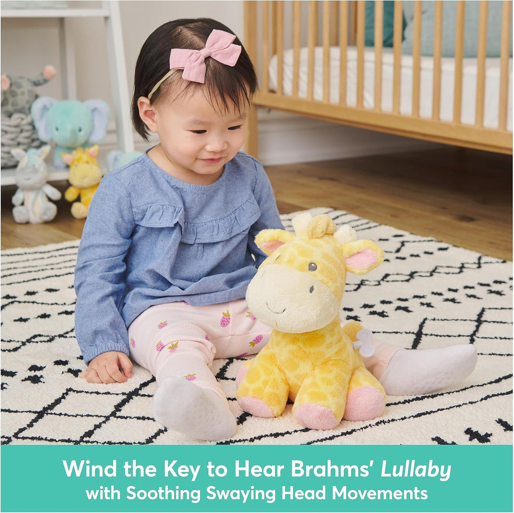 GUND Baby Safari Friends Giraffe Keywind Musical Plush, Plays Brahms’ Lullaby, Stuffed Animal Sensory Toy for Ages 10 Months and Up, Yellow, 9”