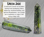 Amazing Gemstone Green Jade Crystal Towers ~ Natural Healing Crystal Point Obelisk for Reiki Healing and Crystal Grid (2 to 3 INCH)