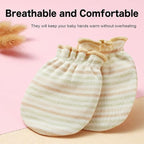 Newborn Mittens No Scratch 100% Cotton Mitts Boy Girl baby mittens 0-6 months 6 Pack