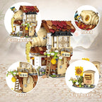 Honey Bee Workshop Mini Building Set, Creative DIY Simulation Building Toys, 1242PCS Mini Building Honey Bee Workshop Set Boys Girls 6+