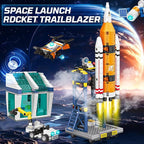 Exploratory Building Blocks Set: 461PCS Rocket, Space Shuttle, Moon Buggy, and Satellite Kit - STEM Learning with Space Capsule - Ideal for 6-12 Year Old Boys
