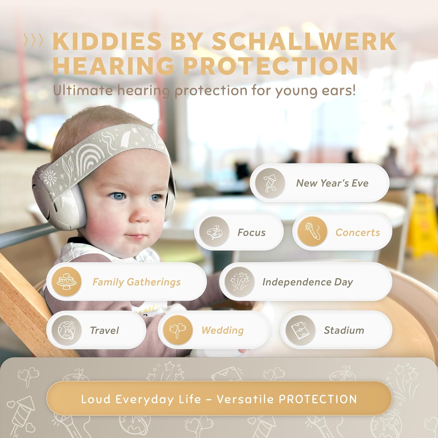 Schallwerk ® Mini+ Baby Ear Muffs – Infant Noise Cancelling Headphones, Toddler Ear Protection, Baby Headphones for Noise