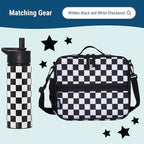 Wildkin ECO rPET 15-inch Kids Backpack – Sustainable, Padded, Adjustable – Black & White Checkered