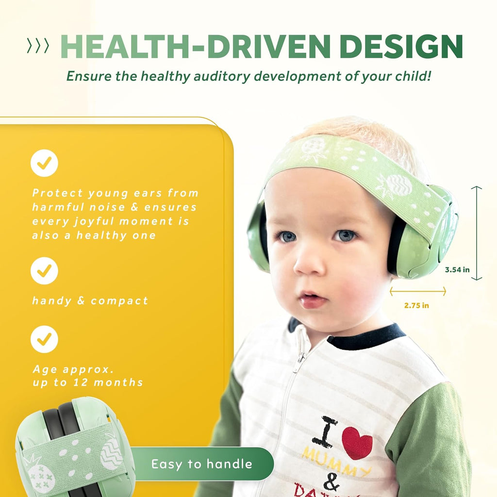 Schallwerk ® Mini+ Baby Ear Muffs – Infant Noise Cancelling Headphones, Toddler Ear Protection, Baby Headphones for Noise